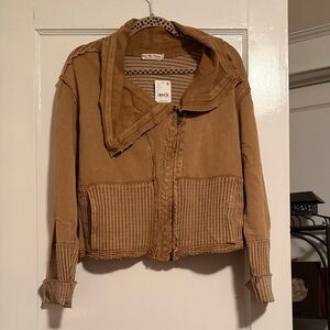 Free People Tan Utility Jacket NWT